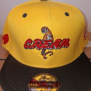 Wu-Tang Yellow and Black C.R.E.A.M. Fitted Cap Size 7 1/2